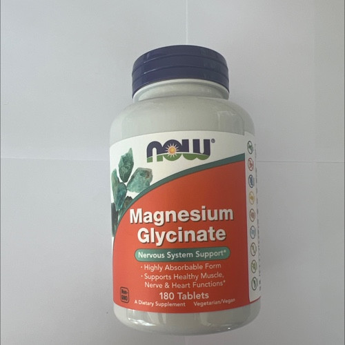 Glicinato de Magnesio | NOW | 180 Tabletas