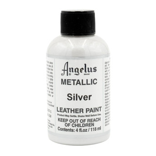 Angelus Acrylic Leather Paint - Silver (4 oz.)