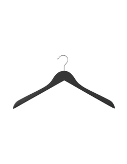 Wood Coat Hanger (17" - Black)