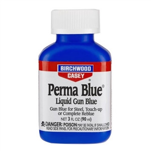 Perma Gun Blue - Ages Metal, use on buttons to take off shine. Go from new to old quickly with Perma Gun Blue! 
