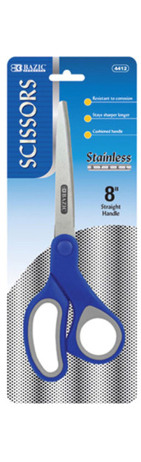 8" All Purpose Comfort Grip Value Scissors 