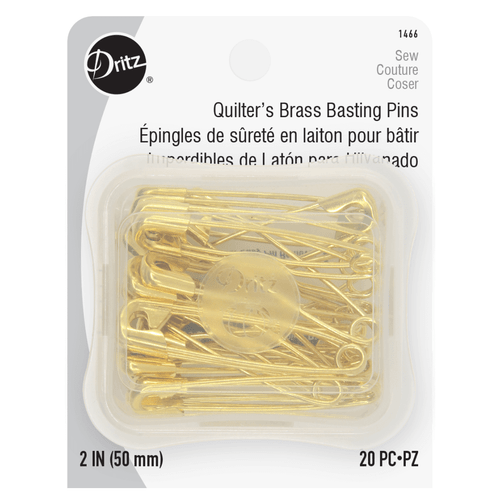 2" Quilter's Brass Safety Pins (20)