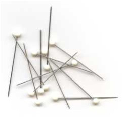 Extremely fine point to minimize holes, excellent resistance and strength. Quality made pins for special projects, general sewing, weddings, or designing. These pins with white ball heads are easier to see in fabric and less likely to get lost. Nickel plated steel