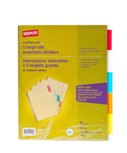 Binder Dividers - 5 Tab