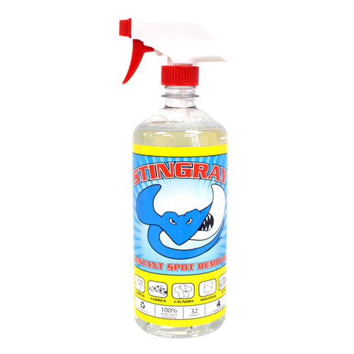 32 fl. oz. 

(Previously called clear choice) 

Instant results, non toxic, non- flammable, non magnetic, odor free and biodegradable. 

New stains, old stains, pet stains and odor. Juice and drink stains. 

Blood, lipstick, grease, dirt grime and just about any stain. 
