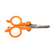 These handy miniature scissors are not only excellent for cutting a variety of materials, they also fold up for easy and safe storage. Keep them tucked in a set bag, a pocket, or wherever else you need to store them for convenient, easy access! Fiskars are the world's #1 brand of scissors. These Folding Travel Scissors have a long lasting sharp edge made of stainless steel.  These scissors are TSA compliant and come with a full lifetime warranty. Fits in your handbag, tackle box, backpack and other small spaces.