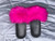 Pink Fox Fur Slippers
