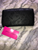 Betsey Johnson Black Zip Around Wristlet