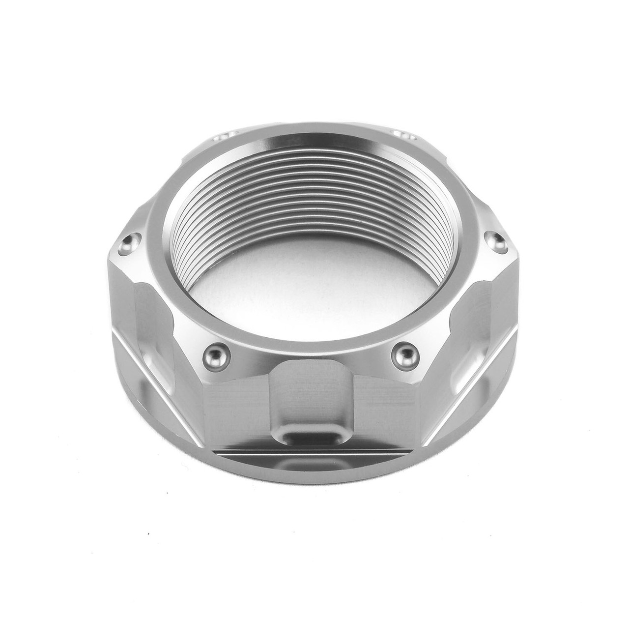 OK  Aluminium Flanged Top Yoke Nut M28x(1.00mm) (Open) | Pro-Bolt