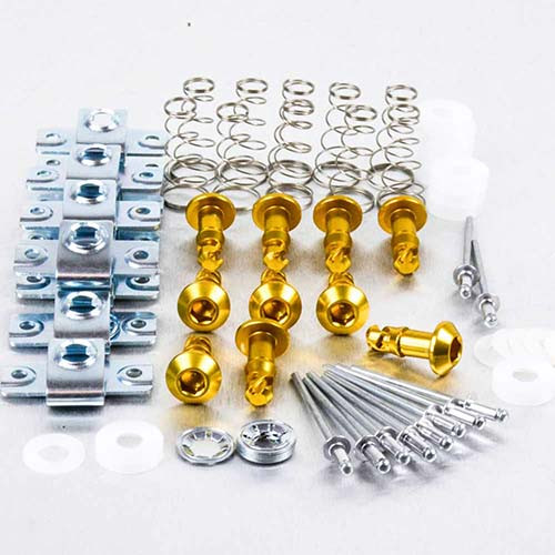 Aluminium Quick Release Stud 17mm Allen Key & CLIP6 Pack x10 | Pro