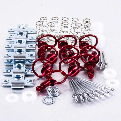 【新品】 Quickdraw Pro 280 アルミ Aluminium Quick Release Stud 17mm D-Ring & CLIP6 Pack x10 | Pro-Bolt