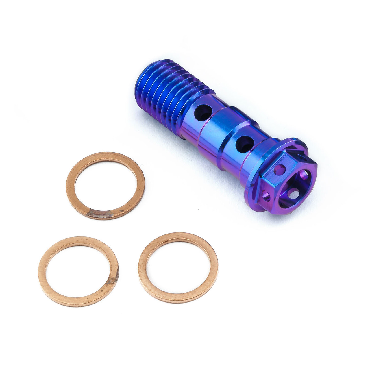 バンジョー Tenesy Titanium Banjo Bolt Double M10x(1.25mm) Race Spec Front