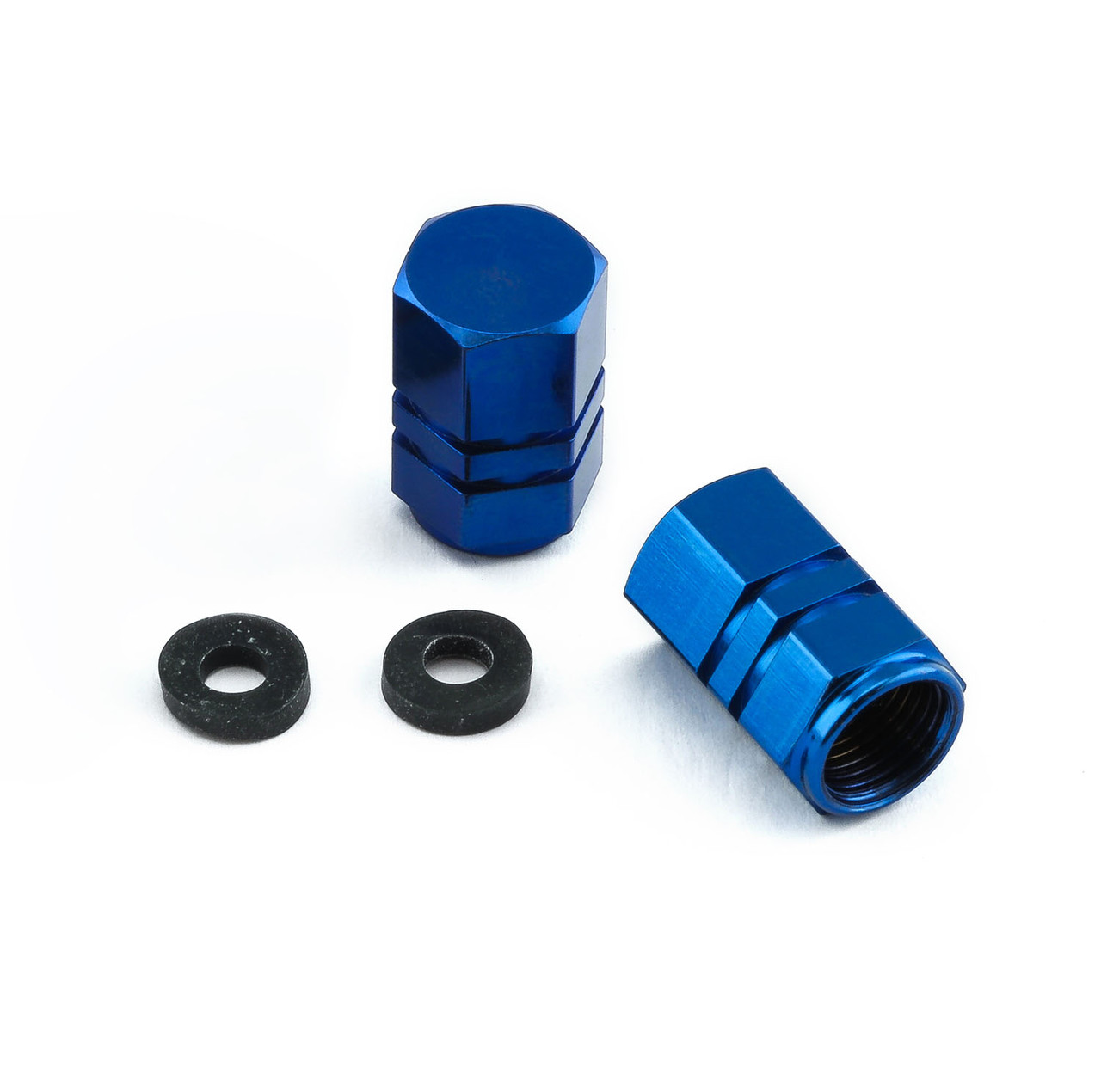 Titanium Dust Cap Hexagon To Fit Schrader Valves Pack x2 | Pro-Bolt