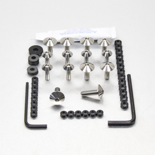 195-Piece Motorcycle Fairing Bolt & Screw Kit - Aluminum Windscreen Fasteners For Suzuki SV650SF (2008-2009)