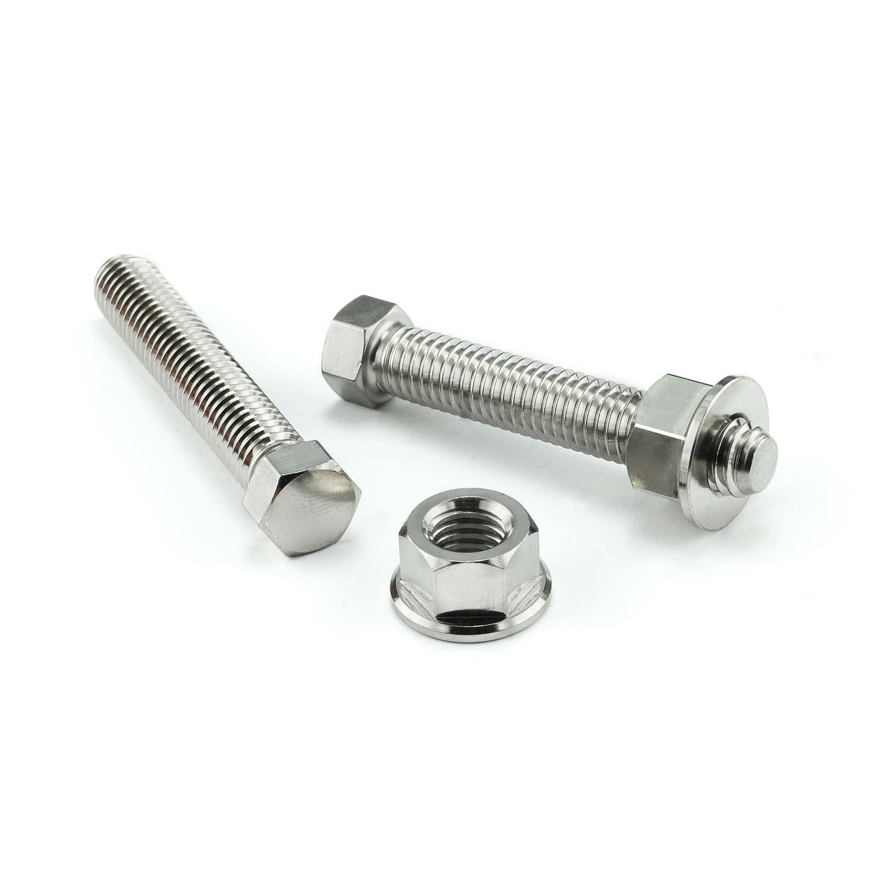 Stainless Steel Axle Adjuster Set M8x45mm 2xBolts 2xNuts | Pro-Bolt