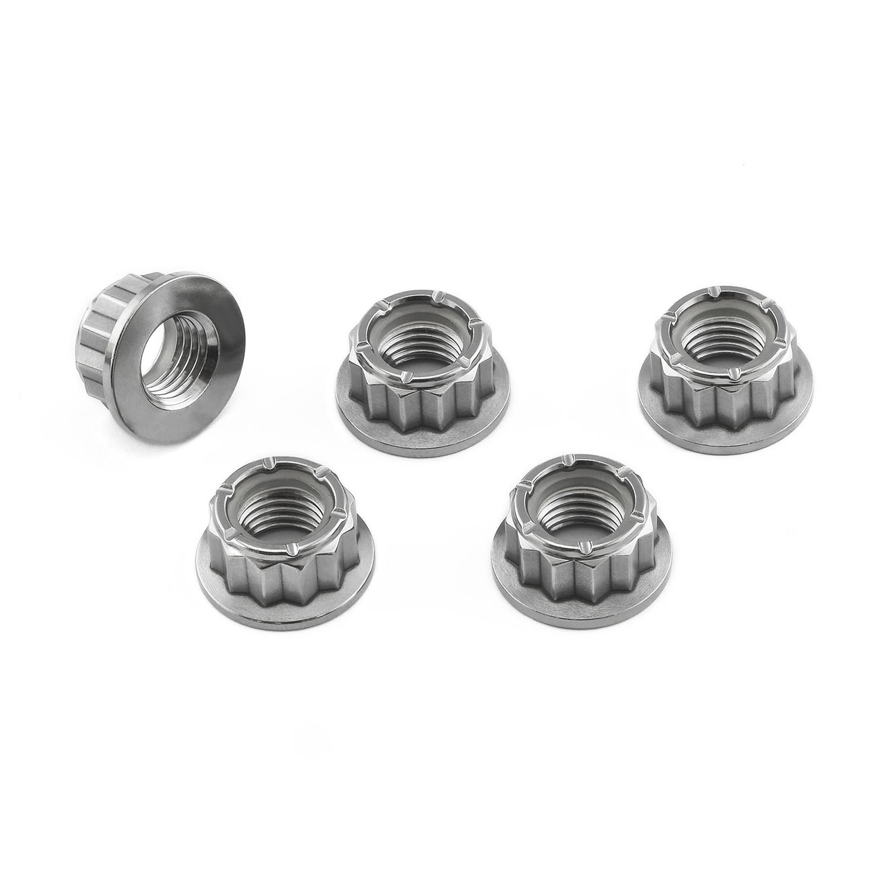 Titanium Sprocket Nuts M10x(1.25mm) Bi-Hex Lock Pack x5 | Pro-Bolt
