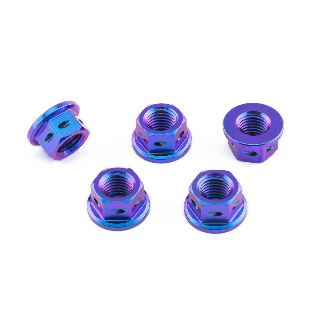 8008様 Titanium Sprocket Nuts M10x(1.25mm) Drilled Pack x5 | Pro-Bolt