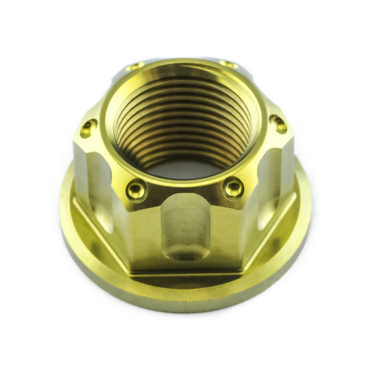 Titanium Flanged Axle Nut M18x(1.50mm) 32mm Flange Rear Wheel