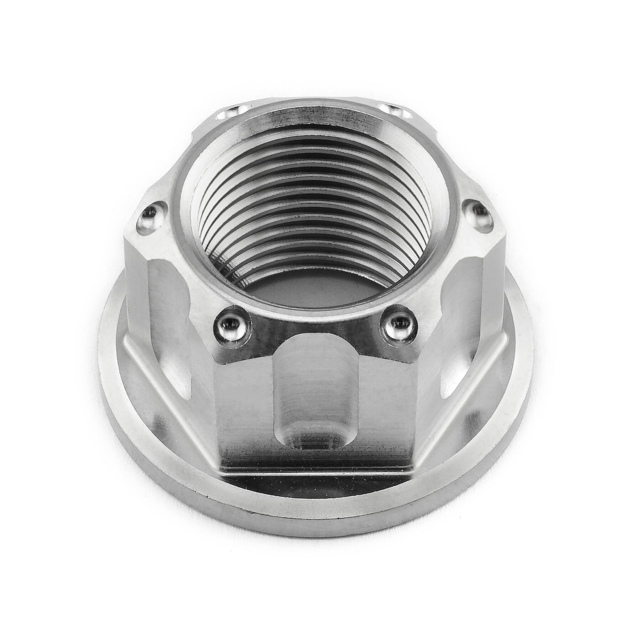 Titanium Flanged Axle Nut M18x(1.50mm) 32mm Flange Swingarm Pivot