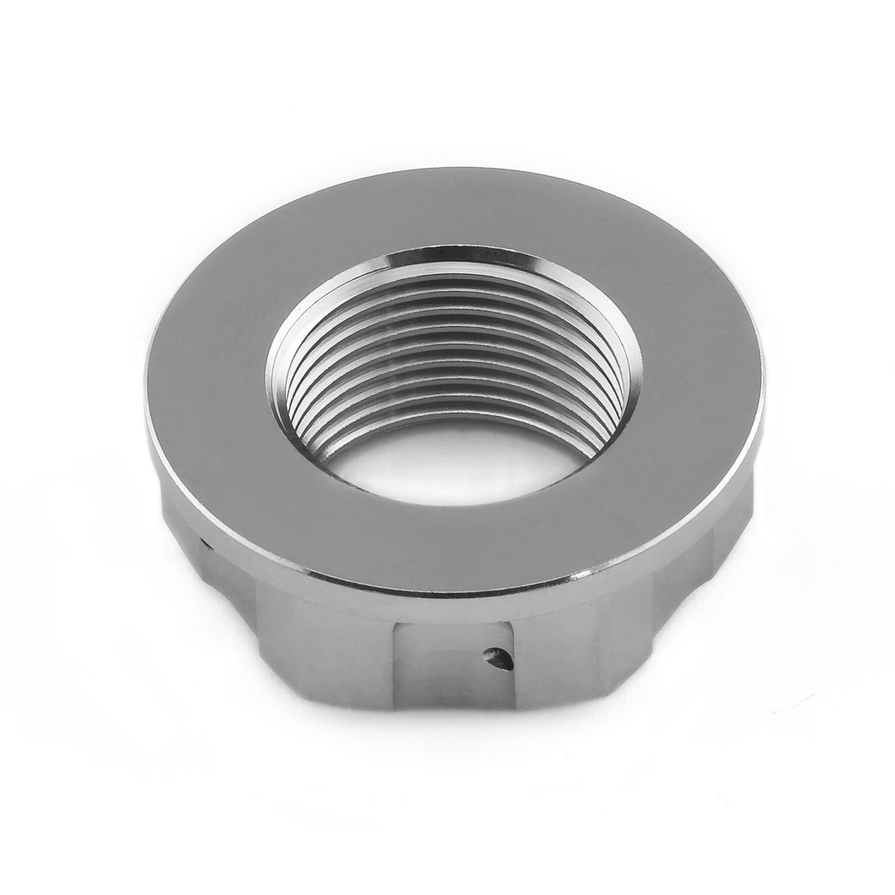 Titanium Flanged Axle Nut M22x(1.50mm) Swing Arm Pivot Drilled