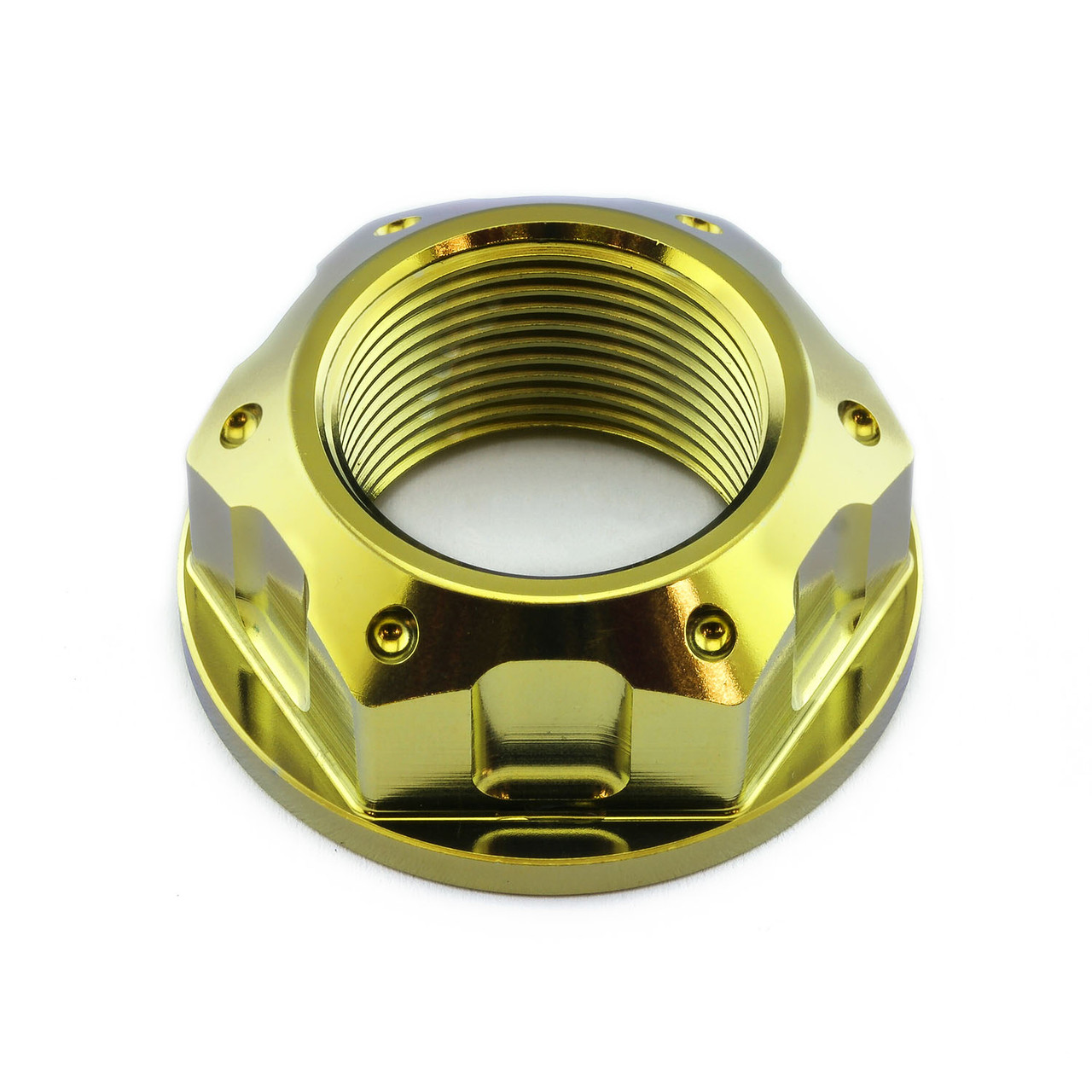 Titanium Flanged Axle Nut M25x(1.50mm) 43mm Flange Swingarm Pivot