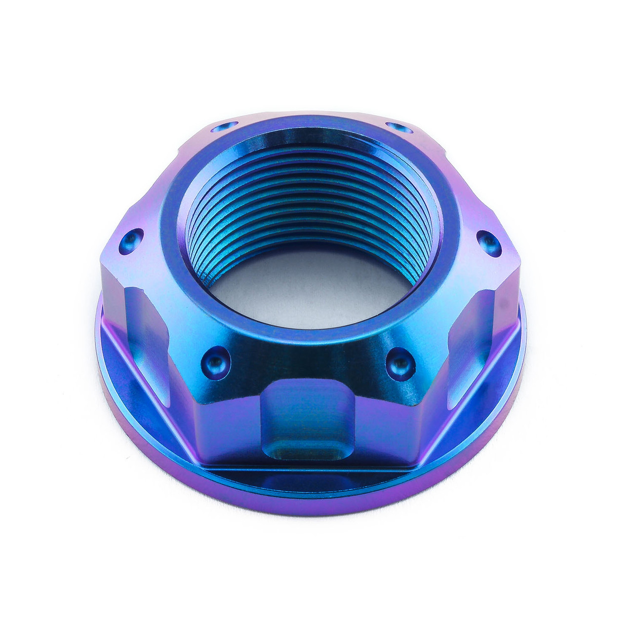 Titanium Flanged Axle Nut M25x(1.50mm) 43mm Flange Swingarm Pivot