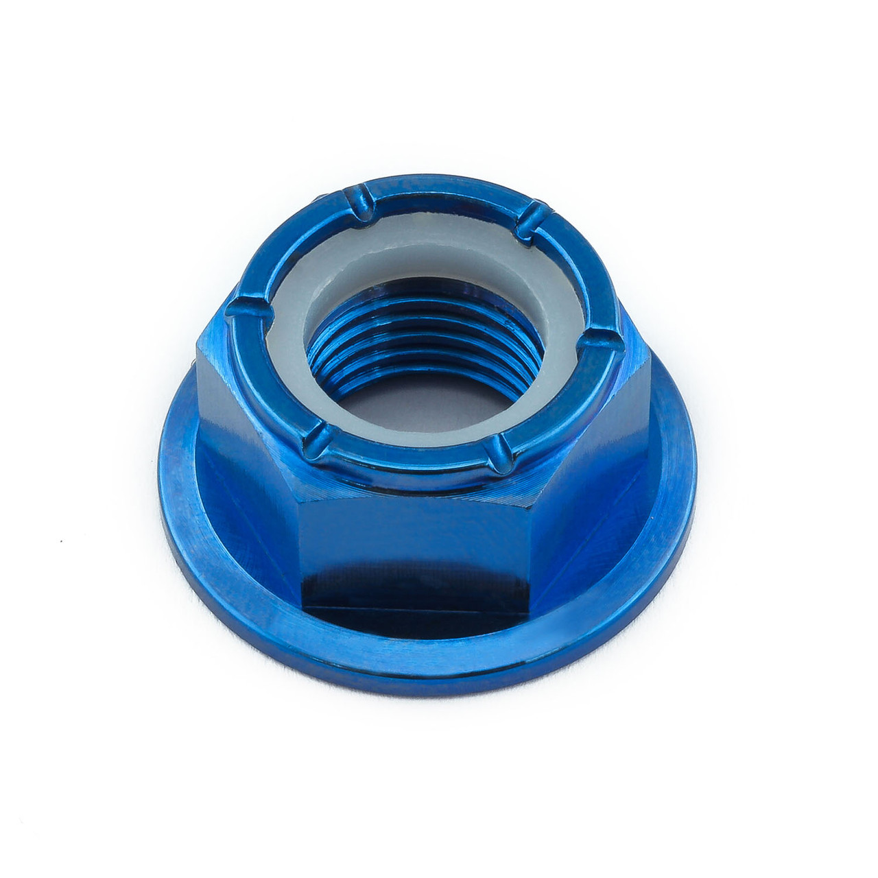 Titanium Flanged Nylon Front Axle Nut M12 x (1.25mm) | Pro-Bolt