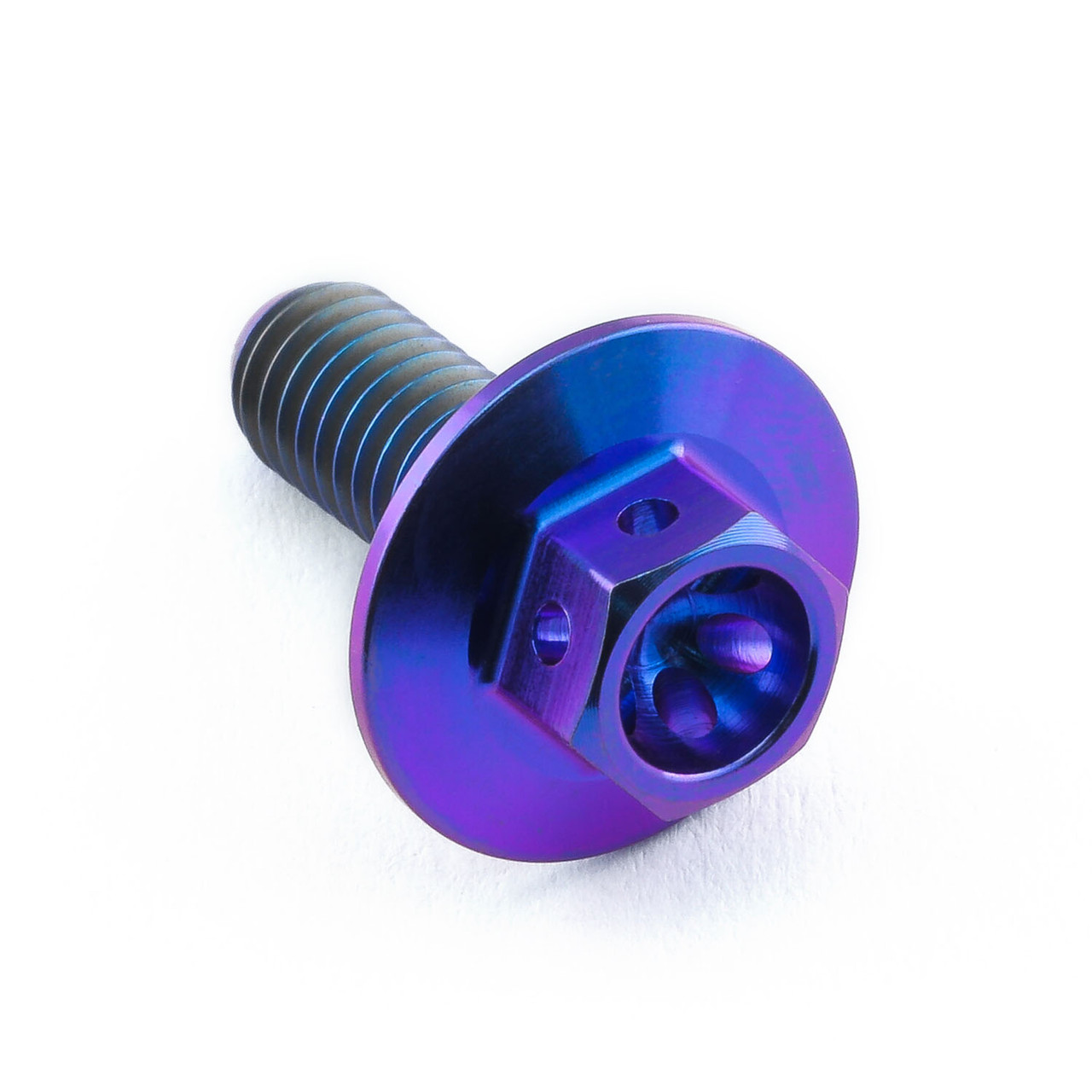 Titanium Flanged Hex Head Bolt M6x(1.00mm)x16mm (16mm O/D) Race