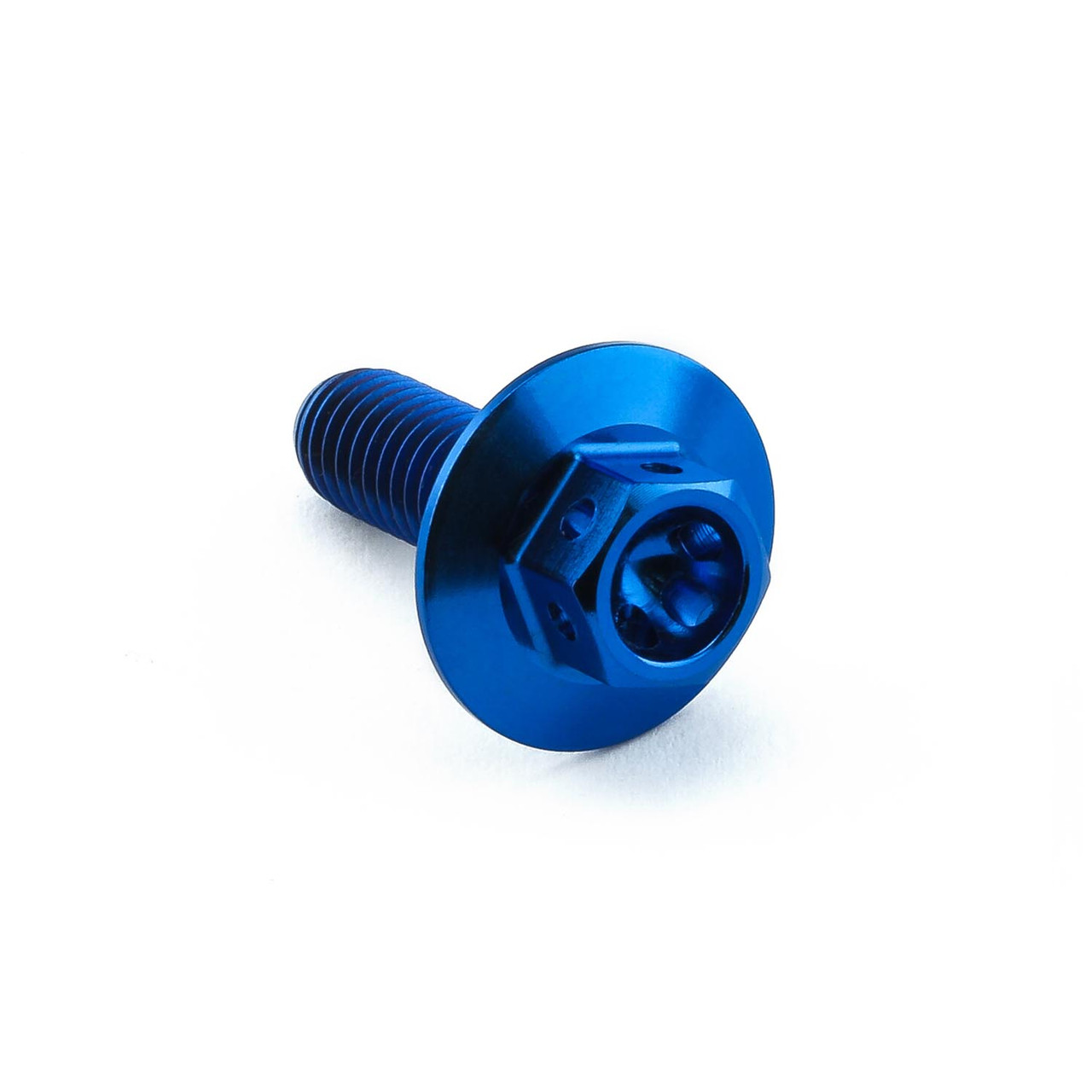Titanium Flanged Hex Head Bolt M6x(1.00mm)x18mm (16mm O/D) Race