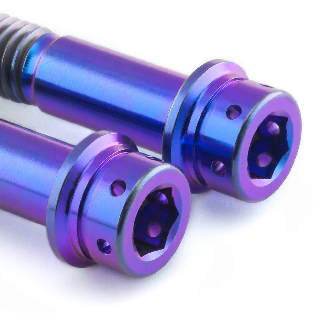 Titanium Top & Bottom Clamp Yoke Pinch Kit Flanged Socket Cap Race