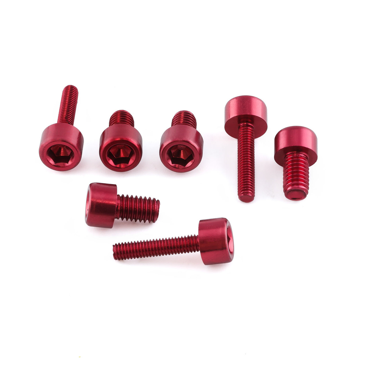 Red CNC Aluminum Gas Fuel Cap Bolts For Honda CBR1000RR Fireblade (2004-2007) – 7-Piece Set