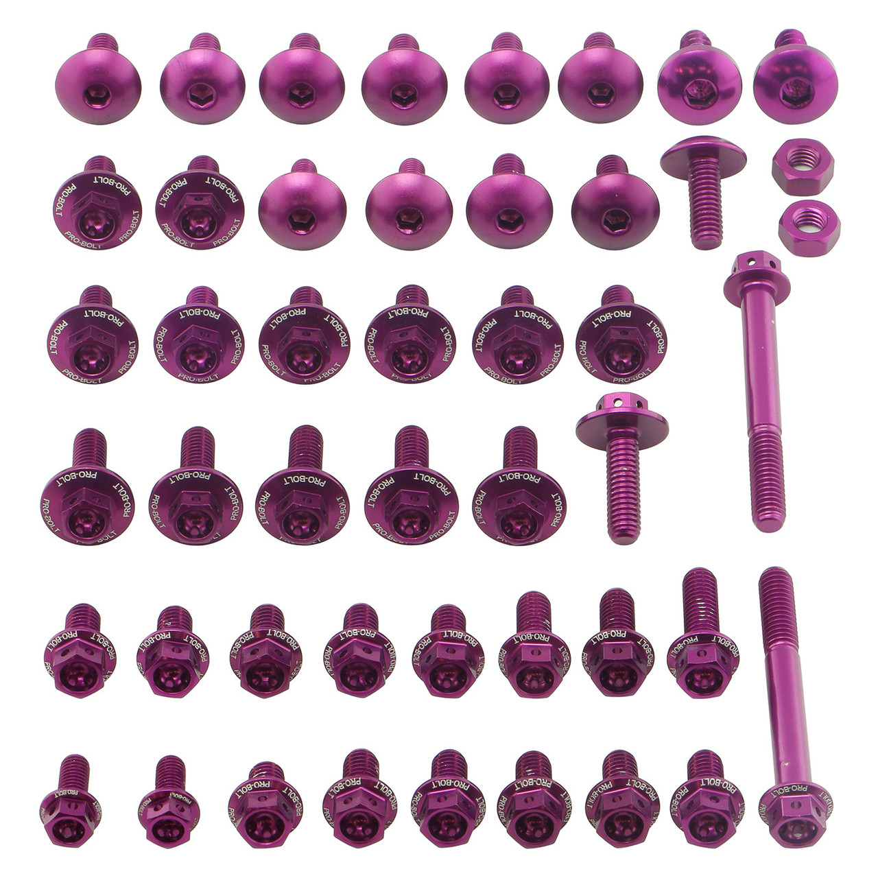 Aluminium Bodywork Bolt Kit Yamaha YZ125 Race Spec Etched | Pro-Bolt