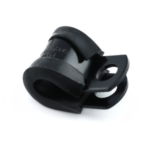 Aluminium P-Clip 6mm Diameter Hole Black Aluminium P-Clip 6mm Diameter Hole Black