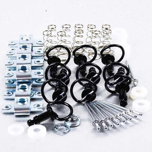 Aluminium Quick Release Stud 19mm D-Ring & CLIP6 Pack x10 Black Aluminium Quick Release Stud 19mm D-Ring & CLIP6 Pack x10 Black