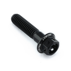 Aluminium Flanged Hex Head Bolt M6x(1.00mm)x25mm Race Spec Etched Black Aluminium Flanged Hex Head Bolt M6x(1.00mm)x25mm Race Spec Etched Black