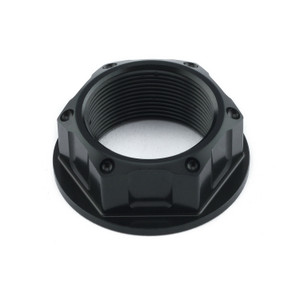 Aluminium Flanged Top Yoke Nut M24x(1.00mm) (Open) Black Aluminium Flanged Top Yoke Nut M24x(1.00mm) (Open) Black