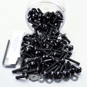 Aluminium Tub Dome/Fairing Bolts M5 100 Piece Black Aluminium Tub Dome/Fairing Bolts M5 100 Piece Black