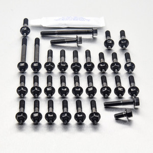 Stainless Steel Engine Kit Kawasaki Z1000/SX Flanged Hex Black Stainless Steel Engine Kit Kawasaki Z1000/SX Flanged Hex Black
