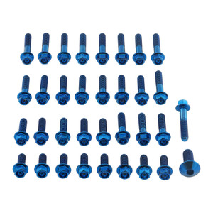 Titanium Engine Kit Yamaha YZF1000 R1 Big Bang Flanged Hex Blue Titanium Engine Kit Yamaha YZF1000 R1 Big Bang Flanged Hex Blue