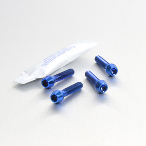 Titanium Brake & Clutch Lever Perch Pinch Bolt Kit Blue Titanium Brake & Clutch Lever Perch Pinch Bolt Kit Blue