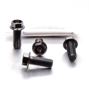 Titanium Front Brake Caliper Mount Bolt Kit Black Titanium Front Brake Caliper Mount Bolt Kit Black