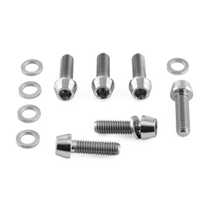Titanium Stem Bolt Kit M6x(1.00mm)x20mm Socket Cap & Washers Titanium Stem Bolt Kit M6x(1.00mm)x20mm Socket Cap & Washers