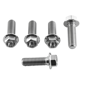 Titanium Disc Bolts M8x(1.25mm)x25mm Flanged Hex Front Pack x5 Titanium Disc Bolts M8x(1.25mm)x25mm Flanged Hex Front Pack x5