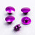 Aluminium Button Insert M5 (Fits 4mm AK) Pack x5 Purple