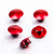Aluminium Button Insert M5 (Fits 4mm AK) Pack x5 Red
