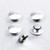 Aluminium Button Insert M5 (Fits 4mm AK) Pack x5 Silver