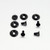 Aluminium Countersunk Bolts (M6x15mm) & Washers (M6x22mm) Pack x4 Black