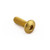 Aluminium Dome Head Bolt M4x(0.50mm)x12mm Gold