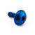 Aluminium Dome Head Bolt M4x(0.70mm)x12mm (12mm O/D) Blue