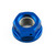 Aluminium Sprocket Nut M10x(1.25mm) Drilled Blue